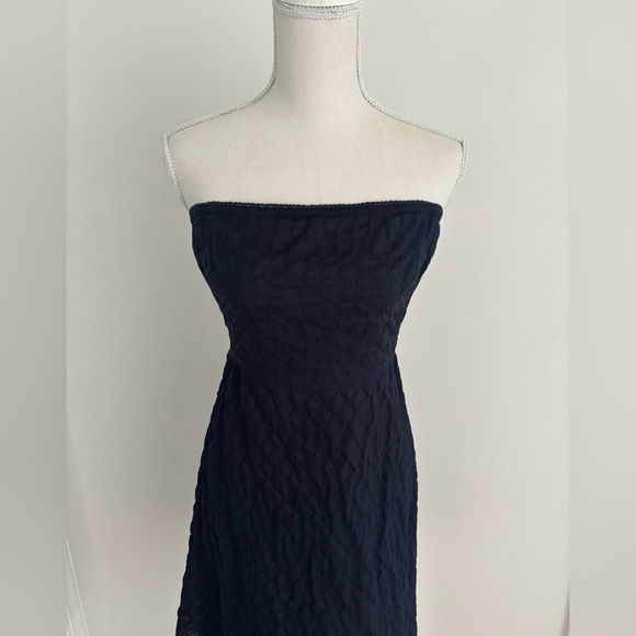J. Crew Navy Strapless Dress Petite 6 - Picture 3 of 8